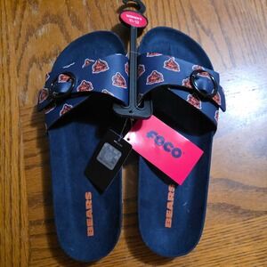 Chicago Bears Women's Slides Sandals Size 11-12 NFL Licensed FOCO Mens 10
